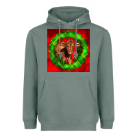 Sage christmas red angus calf Heavyweight Hoodie - LillyAllenDesigns