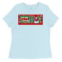 Baby Blue christmas vibes only Ladies Tee - BundleAndBundleShop