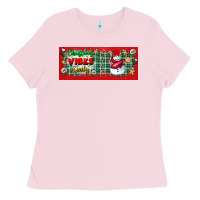 Bubblegum Pink christmas vibes only Ladies Tee - BundleAndBundleShop
