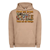 Pigment Burro first we drink then we do things Urban Hoodie - BarkalooDesign
