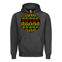 Charcoal Heather african masks round earrings Zipper Hoodie - BundleAndBundleShop