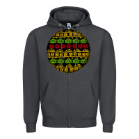 Smoke african masks round earrings Zipper Hoodie - BundleAndBundleShop