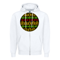 White african masks round earrings Zipper Hoodie - BundleAndBundleShop