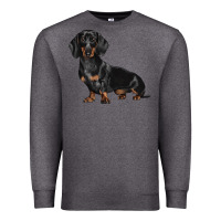 Charcoal Heather Dachshund Dog Illustrations Premium Sweatshirt - LillyAllenDesigns