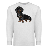 Oatmeal Heather Dachshund Dog Illustrations Premium Sweatshirt - LillyAllenDesigns