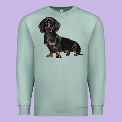 Dachshund Dog Illustrations Premium Sweatshirt Designed By Lillyallendesigns