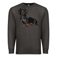 Smoke Dachshund Dog Illustrations Premium Sweatshirt - LillyAllenDesigns