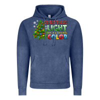 Vintage Denim Christmas light are my favorite color Vintage Hoodie - NancyCooperArtShop