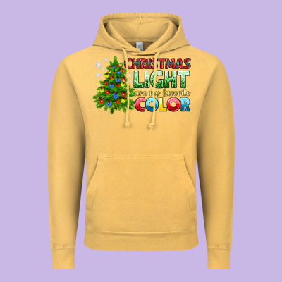 Christmas Light Are My Favorite Color Vintage Hoodie Designed By Nancycooperartshop