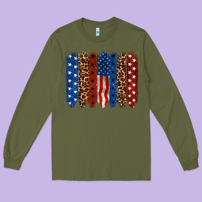 Back To Blue Brushstroke Long Sleeve Tee Designed By Cowgirlartshop