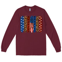 Burgundy back to blue brushstroke Long Sleeve Tee - CowGirlArtShop