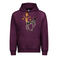 Mauve Wine zebra in america doodle Urban Hoodie - tuanDangUi