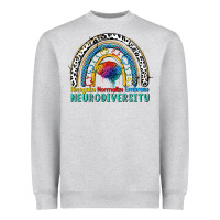 Heather Grey Recognize normalize embrace neurodiversity Autism Heavyweight Sweatshirt - FaDigitalArtStudio