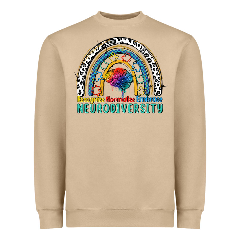 Recognize Normalize Embrace Neurodiversity Autism Heavyweight Sweatshirt by FaDigitalArtStudio | Teevron