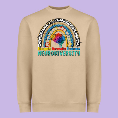 Recognize Normalize Embrace Neurodiversity Autism Heavyweight Sweatshirt Designed By Fadigitalartstudio