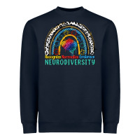 Navy Recognize normalize embrace neurodiversity Autism Heavyweight Sweatshirt - FaDigitalArtStudio