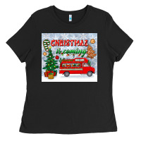 Christmas Is Coming Tumbler Ladies Tee | Teevron