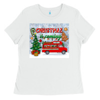 White christmas is coming tumbler Ladies Tee - BundleAndBundleShop
