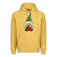 Antique Gold Christmas Gnome With Gift Premium Hoodie - BundleAndBundleShop