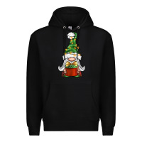 Black Christmas Gnome With Gift Premium Hoodie - BundleAndBundleShop