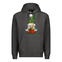 Charcoal Heather Christmas Gnome With Gift Premium Hoodie - BundleAndBundleShop