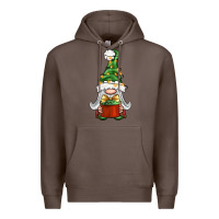 Coffee Christmas Gnome With Gift Premium Hoodie - BundleAndBundleShop