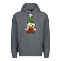 Rock Christmas Gnome With Gift Premium Hoodie - BundleAndBundleShop
