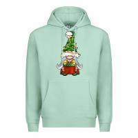 Seafoam Christmas Gnome With Gift Premium Hoodie - BundleAndBundleShop