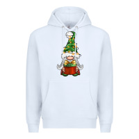 White Christmas Gnome With Gift Premium Hoodie - BundleAndBundleShop