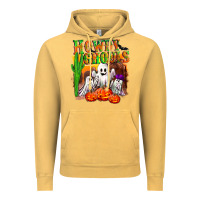 Vintage Mustard Howdy ghouls Vintage Hoodie - NancyCooperArtShop