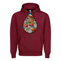 Burgundy mexican teardrop  2 Zipper Hoodie - BundleAndBundleShop