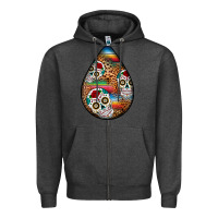 Charcoal Heather mexican teardrop  2 Zipper Hoodie - BundleAndBundleShop