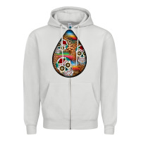 Dove Grey mexican teardrop  2 Zipper Hoodie - BundleAndBundleShop