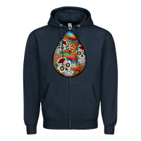 Navy mexican teardrop  2 Zipper Hoodie - BundleAndBundleShop