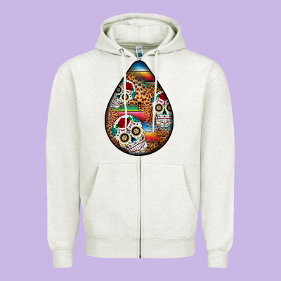 Mexican Teardrop  2 Zipper Hoodie Designed By Bundleandbundleshop