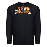 Black Hallowen Panda Premium Sweatshirt - LillyAllenDesigns