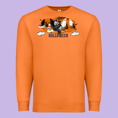 Hallowen Panda Premium Sweatshirt Designed By Lillyallendesigns