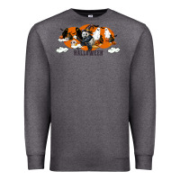 Charcoal Heather Hallowen Panda Premium Sweatshirt - LillyAllenDesigns
