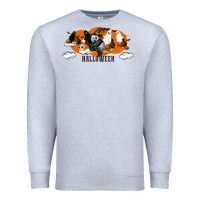 Heather Grey Hallowen Panda Premium Sweatshirt - LillyAllenDesigns