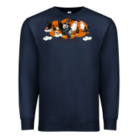 Navy Hallowen Panda Premium Sweatshirt - LillyAllenDesigns