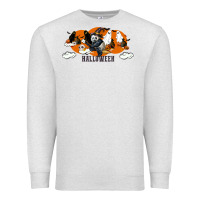 Oatmeal Heather Hallowen Panda Premium Sweatshirt - LillyAllenDesigns
