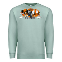 Seafoam Hallowen Panda Premium Sweatshirt - LillyAllenDesigns