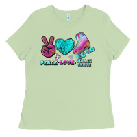 Matcha peace love roller skate Ladies Tee - BundleAndBundleShop