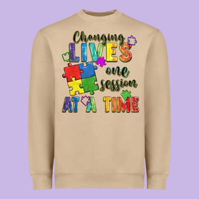 Changing Lives One Session At A Time Heavyweight Sweatshirt Designed By Fadigitalartstudio
