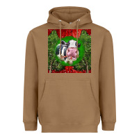 Toasted Coconut christmas holstein Heavyweight Hoodie - LillyAllenDesigns