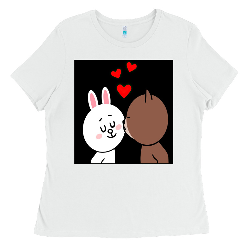 Brown Bear Cony Bunny Rabbit The Kiss Ladies Tee by tuanDangUi | Teevron
