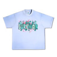 Grape Ice I am a survivor teal ribbon Ovarian Cancer Urban Heavy Tee - NancyCooperArtShop