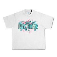 Lunar Rock I am a survivor teal ribbon Ovarian Cancer Urban Heavy Tee - NancyCooperArtShop