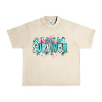 Sandshell I am a survivor teal ribbon Ovarian Cancer Urban Heavy Tee - NancyCooperArtShop