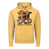 Vintage Mustard OCD Obsessive Cow Disorder Vintage Hoodie - texasbilliewilder
